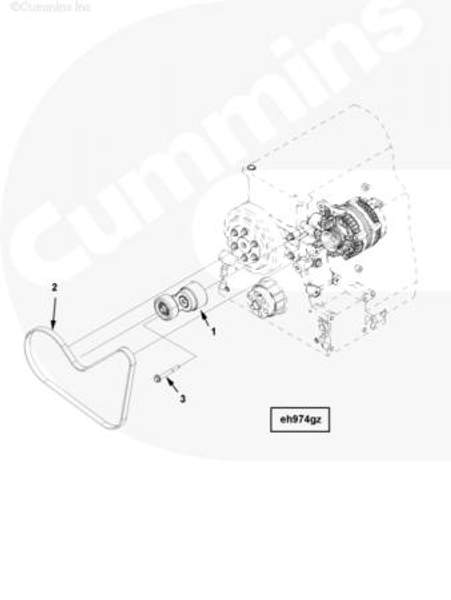 Болт M10 X 1.50 X 80 натяжителя ремня Cummins ISG12 3900679