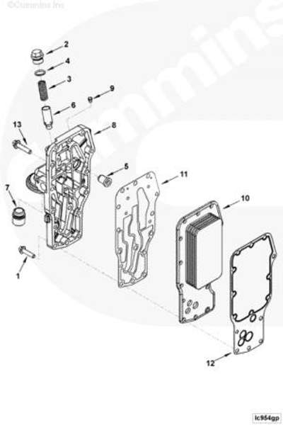 Болт M8 X 1,25 X 35 двигателя Cummins 3900632