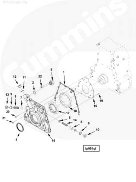 Болт масляного насоса Cummins ISG12 3901445