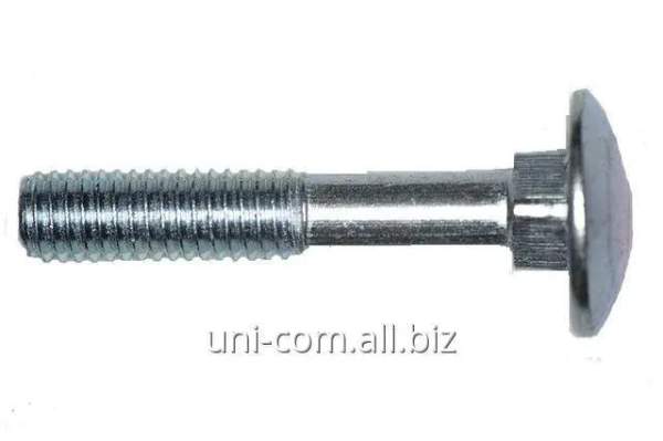 Болт с полукруглой головкой и квадратным подголовком (дорожный) ГОСТ 7802 DIN 603 оцинкованный