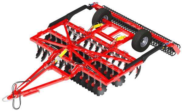 Борона дисковая модернизированная серии БДМ 3-х рядная БДМ-6х3П (спиральный шлейф-каток)