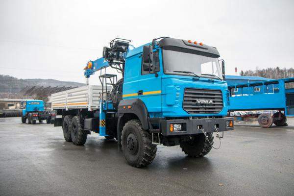 Бортовой Урал 4320-80М (бескапотный) с КМУ DongYang 1926 (тросовый)