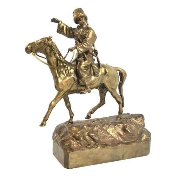 Бронзовая статуэтка "Казак на лошади" Грачев. Копия