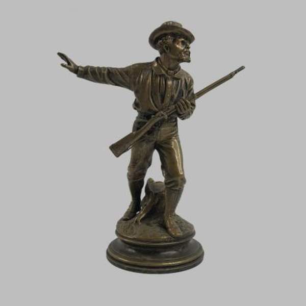 Бронзовая статуэтка "Стрелок" E.Guillemin. Франция, 19 век