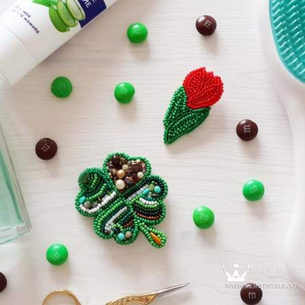 Брошка "Тюльпан" ручной работы от Maria Monid