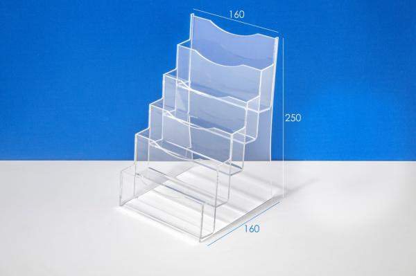 Буклетница настольная А6 5-ти ярусная горизонтальная