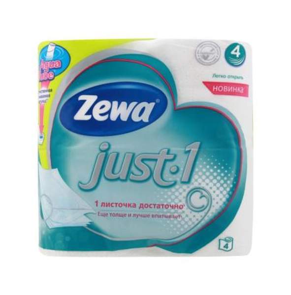 Бумага туалетная 4-x слойная Just-1 Zewa 4шт.