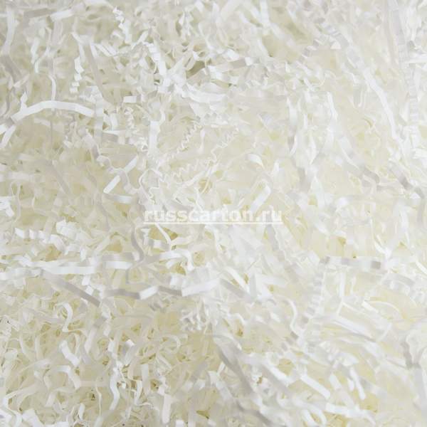 Бумажный наполнитель "Белый" прямой, простая бумага, 100 гр