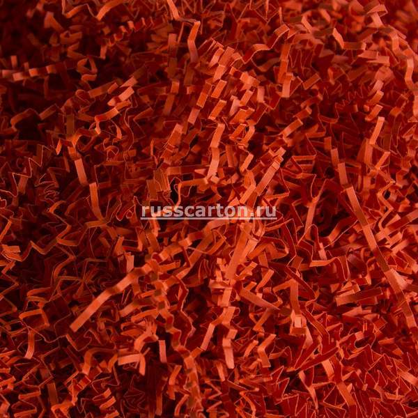Бумажный наполнитель "Кирпично-красный" прямой, 100 гр
