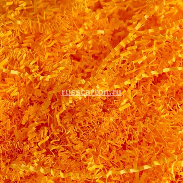 Бумажный наполнитель "Оранжевый неон" прямой, 100 гр