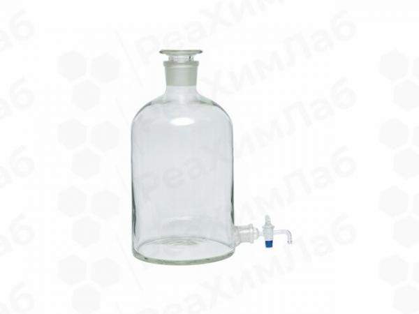 Бутыль Вульфа (склянка-аспиратор с тубусом) на 10л с краном