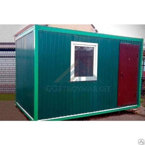 Бытовка, Блок-контейнер БК-01 3х2,4 цветная