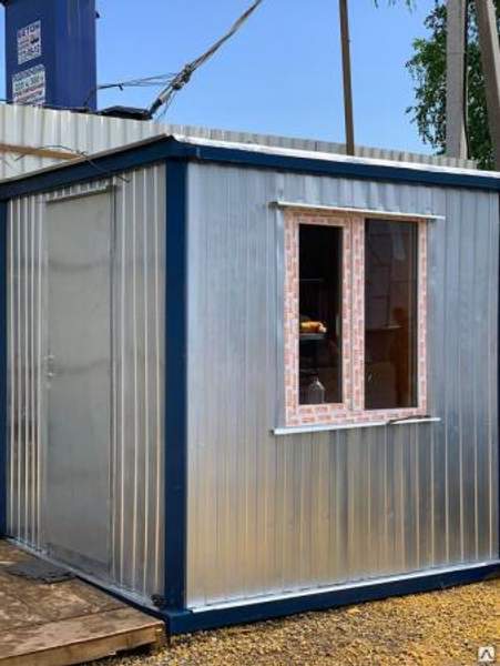 Бытовка, Блок контейнер пост охраны тёплая, новая размером: 2х2.4м.