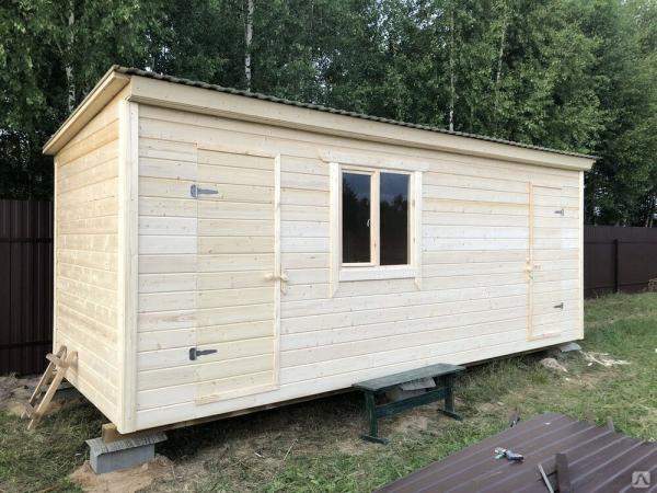 Бытовка деревянная для дачи и стройки 5*2.3 метра