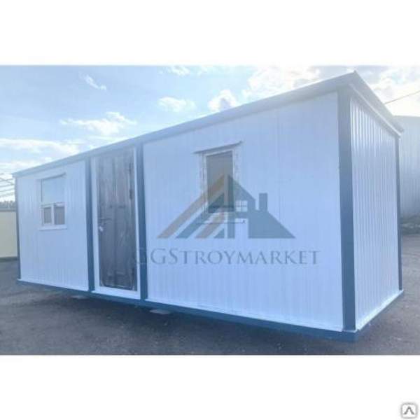 Бытовка металлическая хозблок 7х2.4м с усилением швеллера и вагонкой.