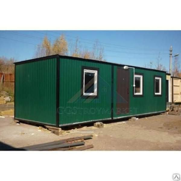 Бытовка модульная БК- 07-П 7х2,4 с перегородкой цветная