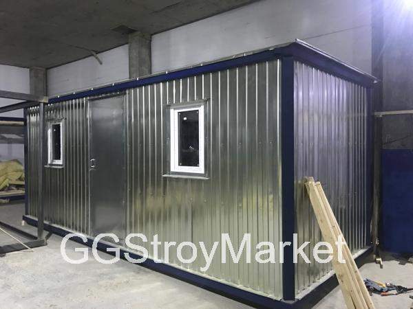 Бытовка прорабская БК-04 6м распашонка металлическая