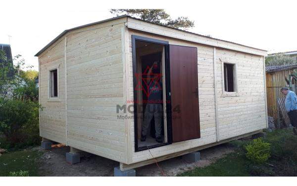 Бюджетный дачный домик 24 кв.м, отделка - ДВП