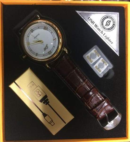 Часы наручные с беспламенной зажигалкой - 2 в 1.