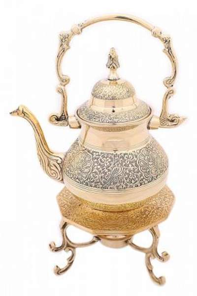 Чайник латунный со свечой (подогревом).