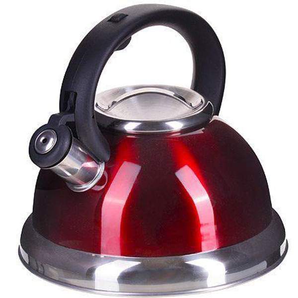 Чайник метал. 3,0 л со свистком КРАСНЫЙ