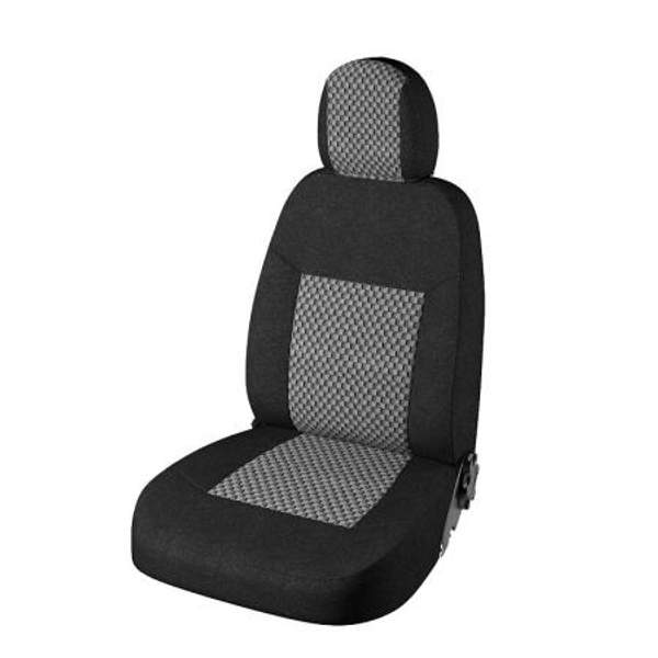 Чехлы Лада Калина -1 2004-13 / Калина-2 хэчбек с 2013 Стандарт Плюс Жаккард Чёрный / Ёж белый