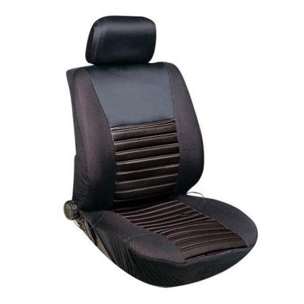 Чехлы сиденья с подогревом полиэстер SKYWAY с терморегулятором (2 режима) 2001 Черный 12V 116х56см