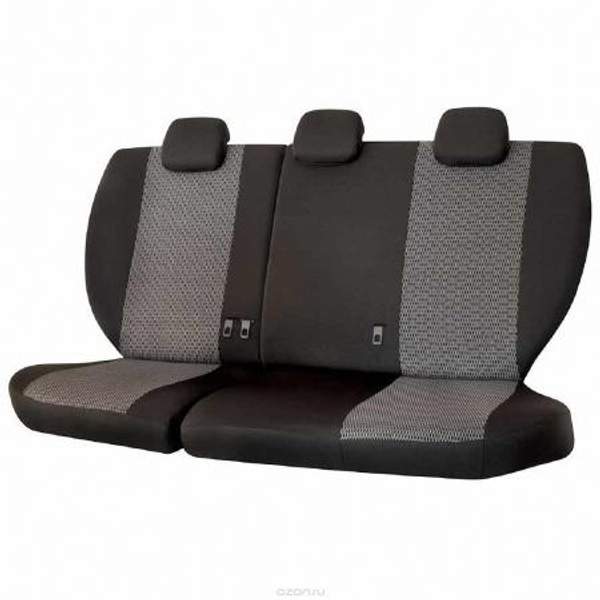 Чехлы сиденья жаккард боковая поддержка, раздел.зад.ряд SKYWAY LADA GRANTA 2011-н.в. 13 предмет чер