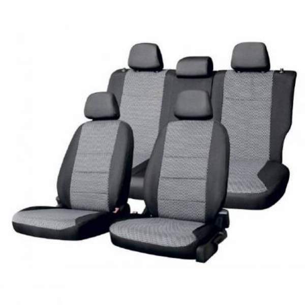 Чехлы сиденья жаккард SKYWAY LADA KALINA 2004-2013 темно-серый 13 предметов