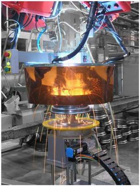 Четырехголовочная установка АС340 для сварки автомобильных колес (кольцевых швов).