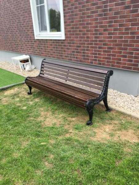 Чугунная парковая скамейка ХРИЗАНТЕМА (бюджетная)