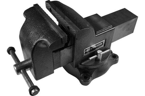 Чугунные поворотные тиски с трубным зажимом и наковальней Berger BG ТОНАР 150 мм BG1338