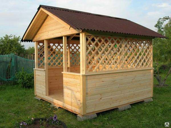 Дачные беседки деревянные 3*3 метра