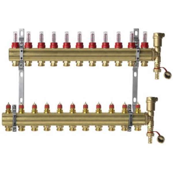 Danfoss (Дания) Коллектор с расходомерами FHF-11F set 11 контуров (088U0731)