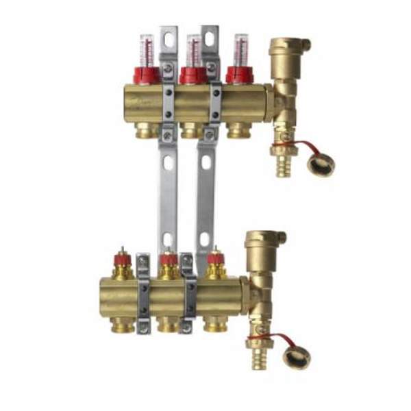 Danfoss (Дания) Коллектор с расходомерами FHF-3F set 3 контура (088U0723)