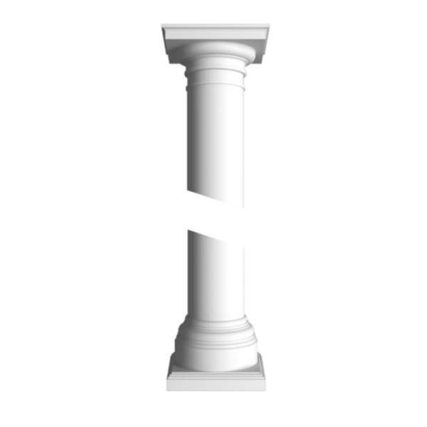 Декоративные элементы лепнины - колонна из пенопласта