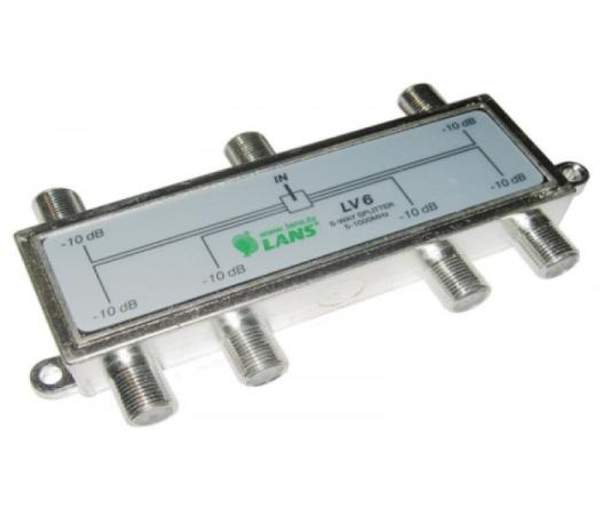 Делитель спутниковый на 6 выходов