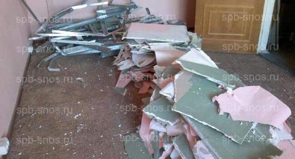 Демонтаж гипрока