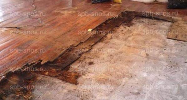 Демонтаж пола