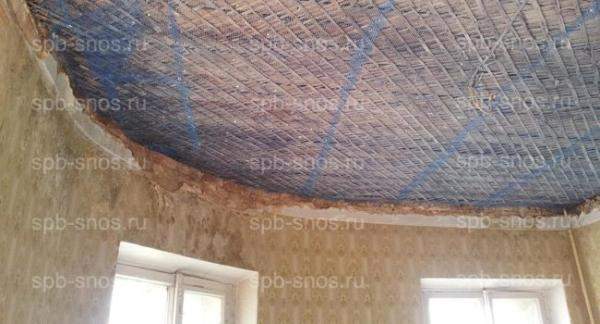 Демонтаж потолка