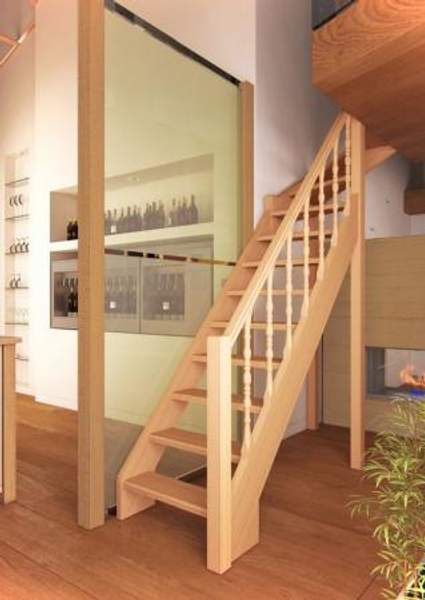 Деревянная лестница Поворот на 90 ЛЕС-08 универсальная