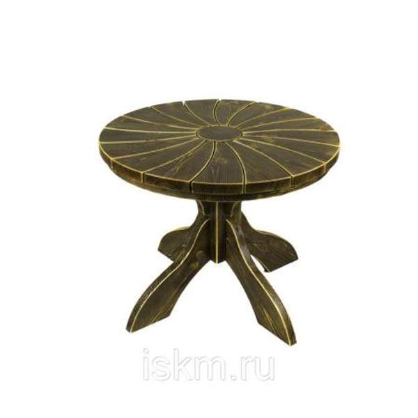 Деревянный стол "Радуга" круглый 1200х780