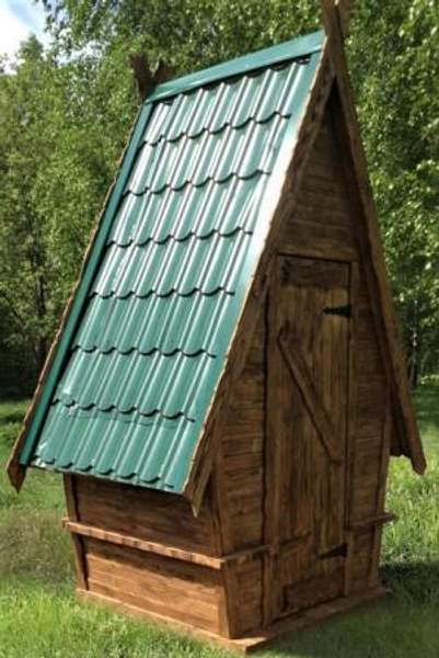 Деревянный туалет "Теремок"