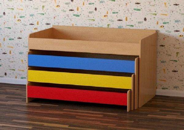 Детская кровать4 ярусная выдвижная выкатная для детского сада