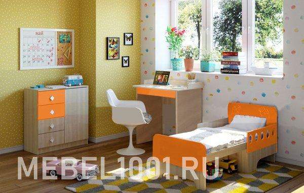 Детская мебель ЖИЛИ-БЫЛИ, комплект-2 оранжевый