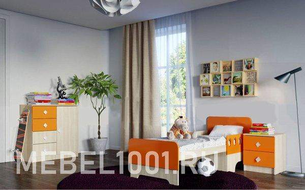 Детская мебель ЖИЛИ-БЫЛИ, комплект-3 оранжевый