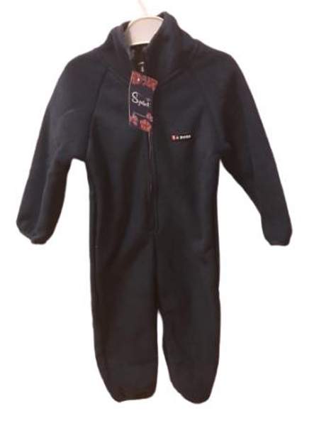 Детский флисовый комбинезон черный (размеры 104,110,116,122)