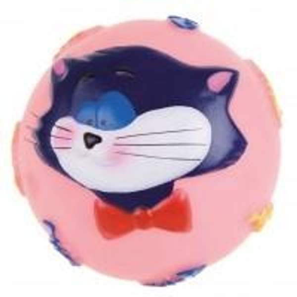 Dezzie Игрушка мяч из винила «Кошачья улыбка» для собак 7.5 см. арт. 278.5604124