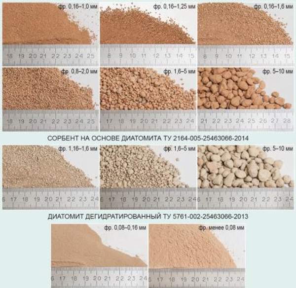 Диатомит Кизельгур Сорбент Крошка диатомовая обожженная