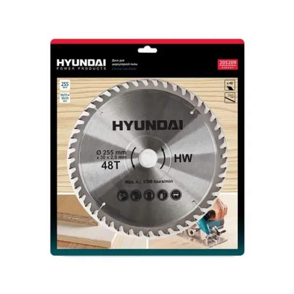 Диск по дереву D 255 мм Hyundai